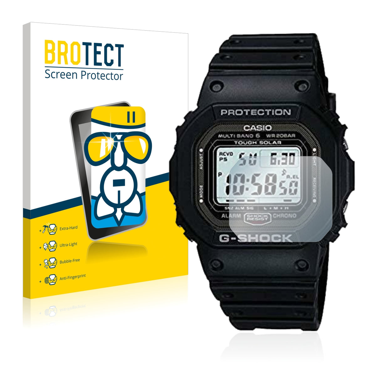 BROTECT (6 Stuks) Schermbeschermer voor Casio G-Shock GW-5000-1JF Screen Protector Transparant BROTECT (6 Stuks) Schermbeschermer voor Casio G-Shock GW-5000-1JF Screen Protector Transparant