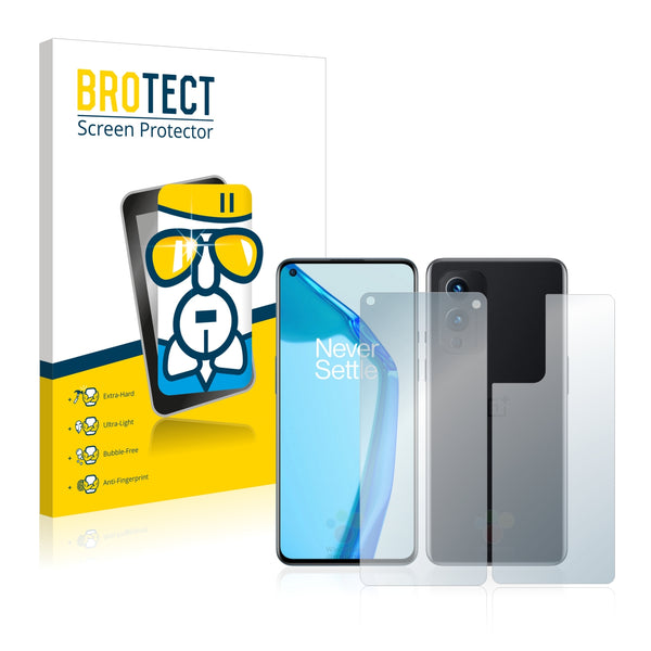 BROTECT AirGlass Glass Screen Protector for OnePlus 9 5G (Front + Back)
