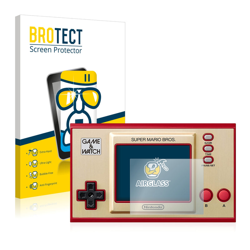 BROTECT AirGlass Glass Screen Protector for Nintendo Game & Watch Super Mario Bros