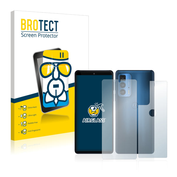 BROTECT AirGlass Glass Screen Protector for Motorola Edge S Pro (Front + Back)