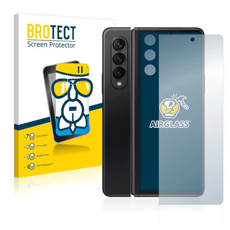 BROTECT AirGlass Glass Screen Protector for Samsung Galaxy Z Fold 3 5G (Front + cam)