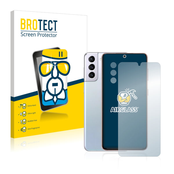 BROTECT AirGlass Glass Screen Protector for Samsung Galaxy S21 5G (Front + cam)