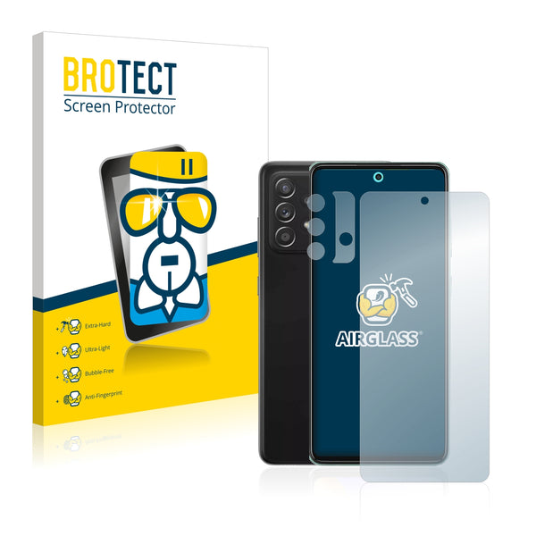 BROTECT AirGlass Glass Screen Protector for Samsung Galaxy A52 5G (Front + cam)