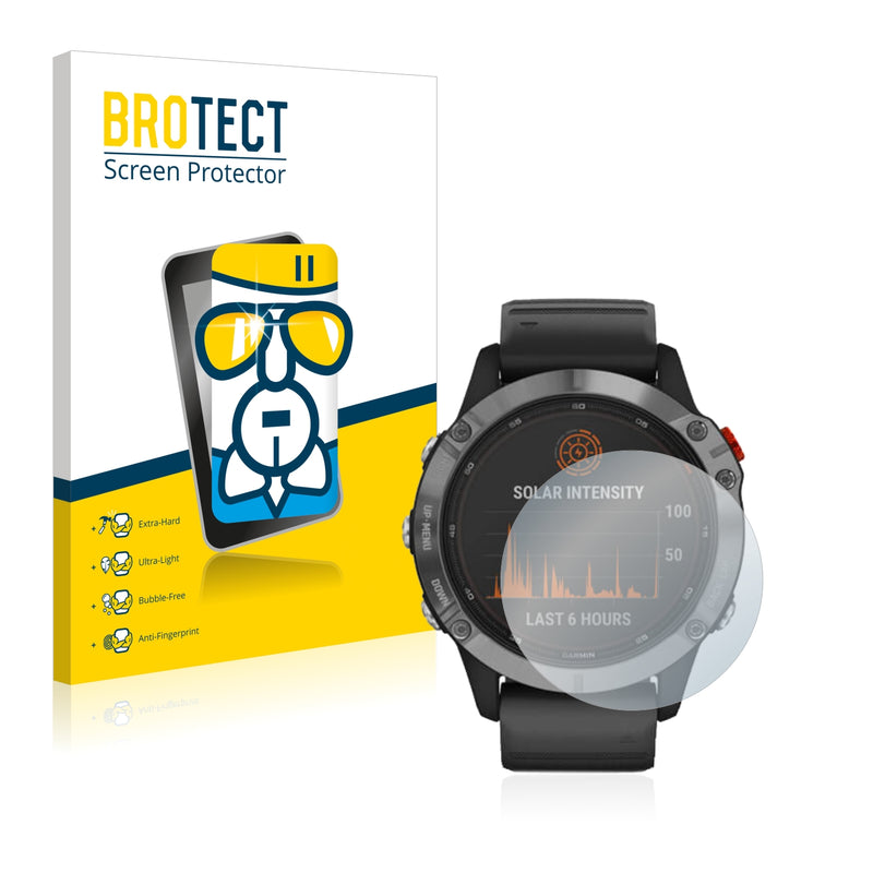 BROTECT AirGlass Glass Screen Protector for Garmin Fenix 6 Solar