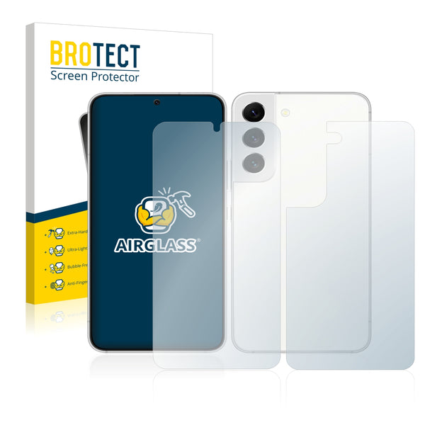 BROTECT AirGlass Glass Screen Protector for Samsung Galaxy S22 5G (Front + Back)