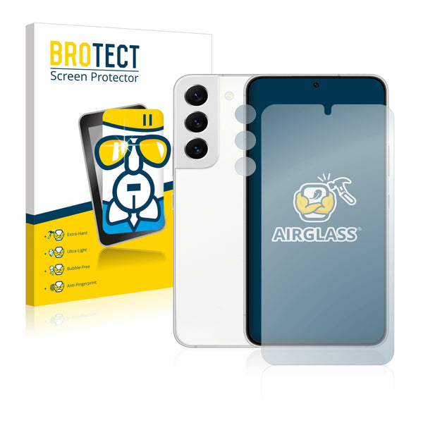 BROTECT AirGlass Glass Screen Protector for Samsung Galaxy S22 5G (Front + cam)
