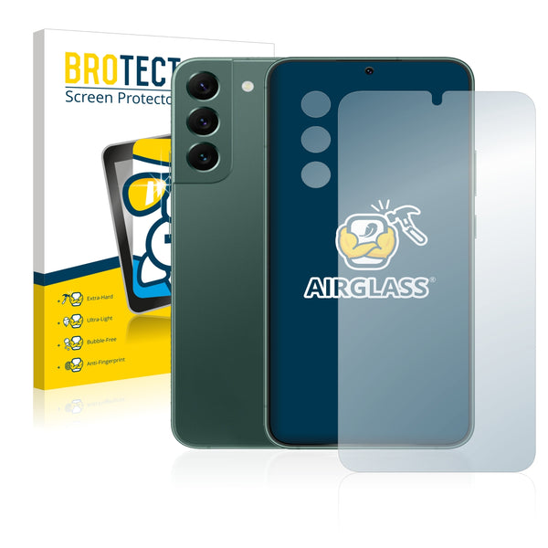BROTECT AirGlass Glass Screen Protector for Samsung Galaxy S22 Plus 5G (Front + cam)