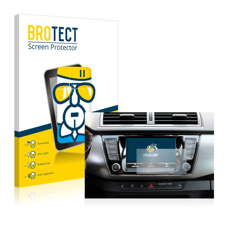 BROTECT AirGlass Glass Screen Protector for Skoda Fabia 3 Combi