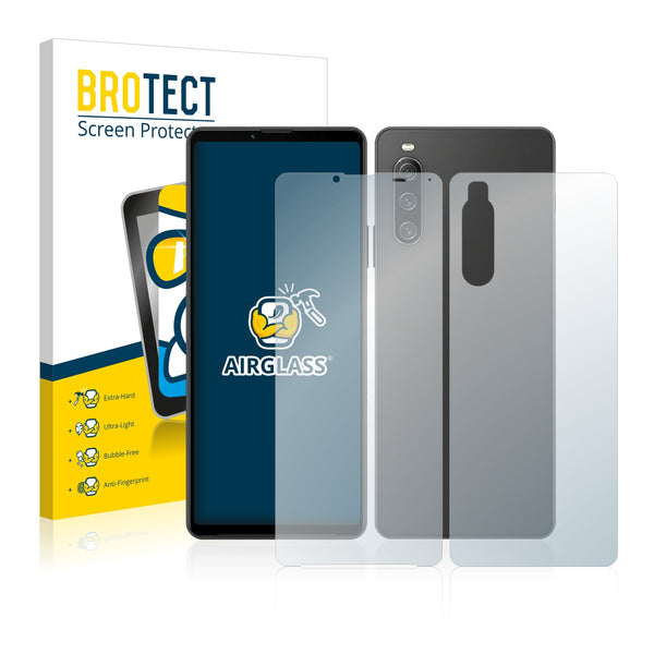 BROTECT AirGlass Glass Screen Protector for Sony Xperia 10 IV (Front + Back)