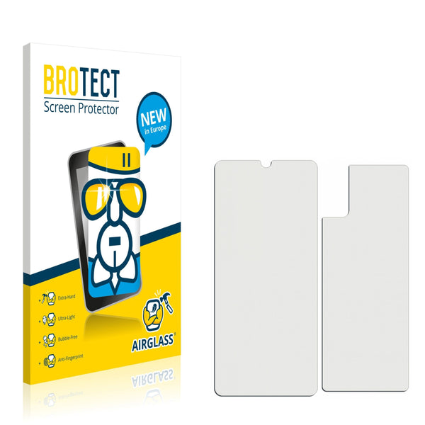 BROTECT AirGlass Glass Screen Protector for Samsung Galaxy A41 (Front + Back)