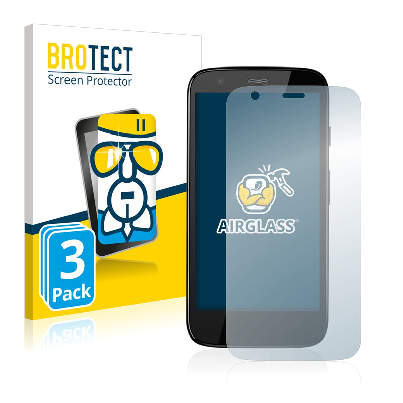 3x BROTECT AirGlass Glass Screen Protector for Motorola Moto G XT1039, XT1040, XT1045