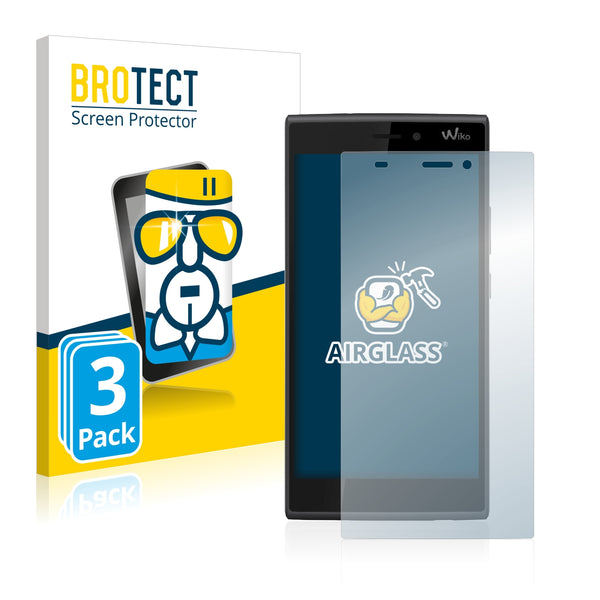 3x BROTECT AirGlass Glass Screen Protector for Wiko Ridge 4G