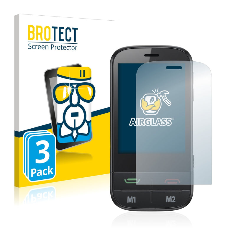 3x BROTECT AirGlass Glass Screen Protector for Brondi Amico Premium