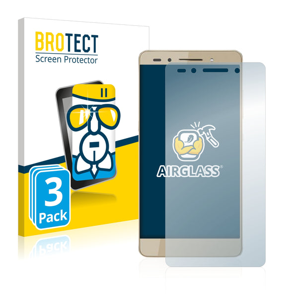 3x BROTECT AirGlass Glass Screen Protector for Honor 7