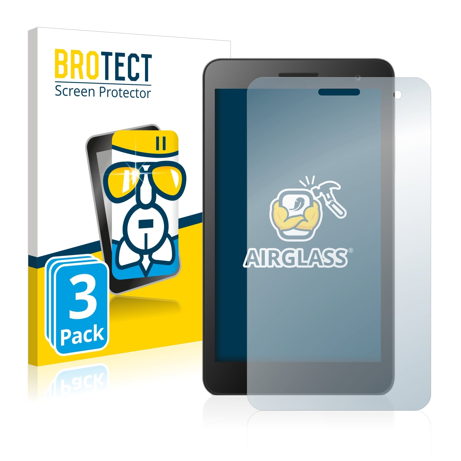 BROTECT AirGlass Opaco 4.3 Pollici – Vetro Ibrido 9H Anti-riflesso, Anti-impronta, Made In Germany