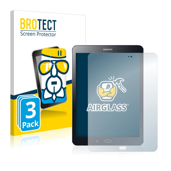 3x BROTECT AirGlass Glass Screen Protector for Samsung Galaxy Tab S2 9.7