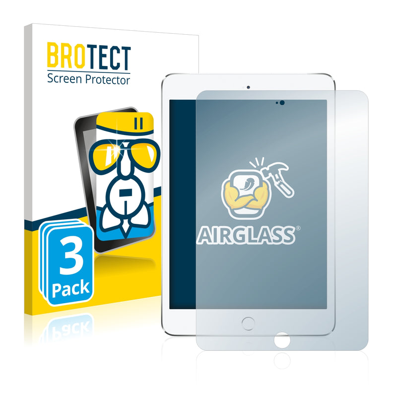 3x BROTECT AirGlass Glass Screen Protector for Apple iPad Mini 4