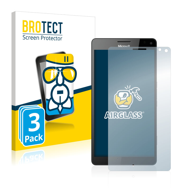3x BROTECT AirGlass Glass Screen Protector for Microsoft Lumia 950 XL