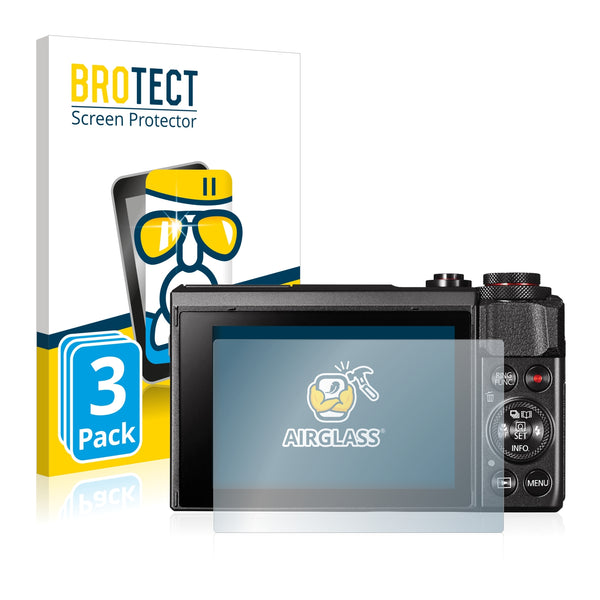 3x BROTECT AirGlass Glass Screen Protector for Canon PowerShot G7 X Mark II