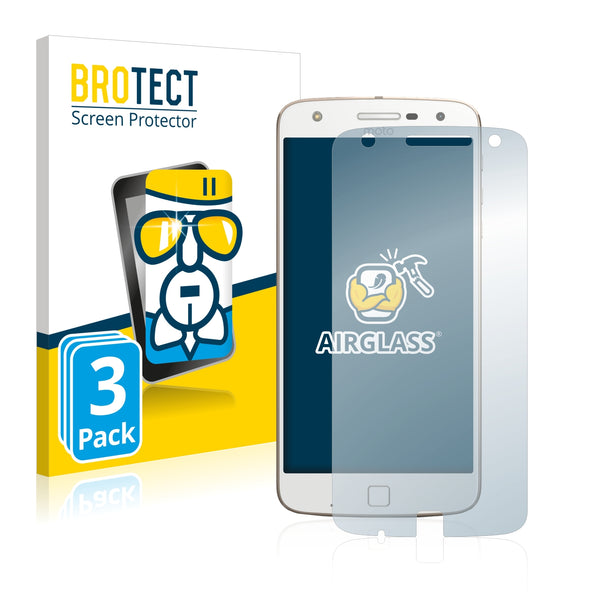 3x BROTECT AirGlass Glass Screen Protector for Motorola Moto Z Play