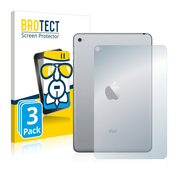 3x BROTECT AirGlass Glass Screen Protector for Apple iPad Mini 4 (Back)