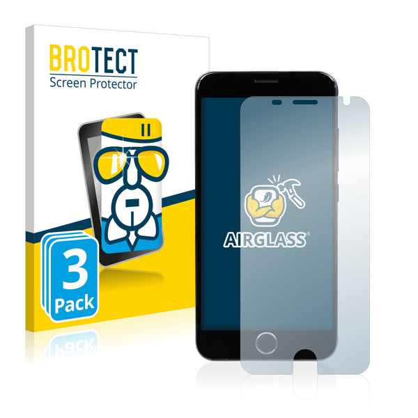 3x BROTECT AirGlass Glass Screen Protector for Mediacom PhonePad Duo X532U