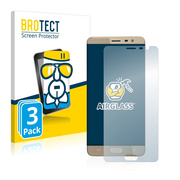 3x BROTECT AirGlass Glass Screen Protector for Cubot Cheetah 2