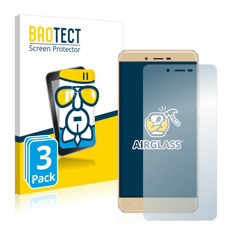 3x BROTECT AirGlass Glass Screen Protector for BLU Vivo XL 2