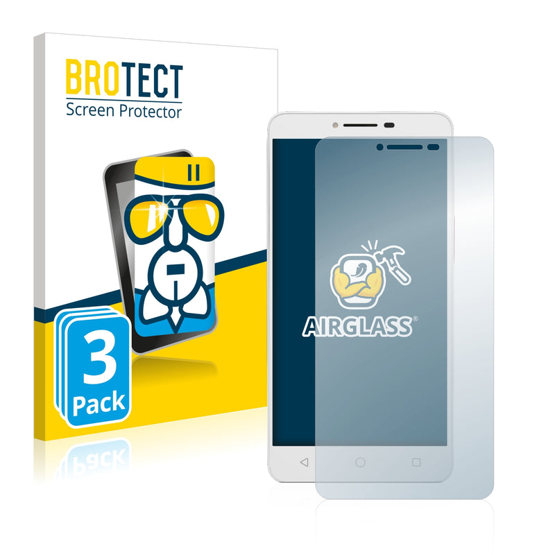 3x BROTECT AirGlass Glass Screen Protector for Alcatel A3 XL