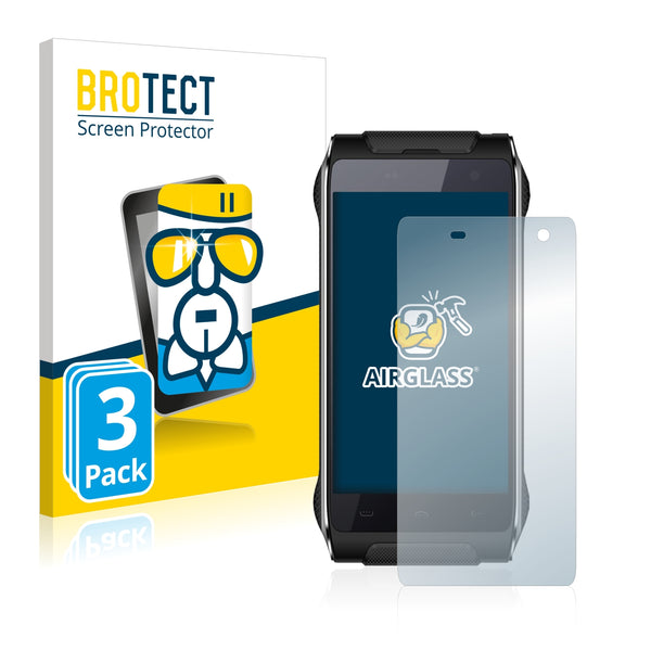 3x BROTECT AirGlass Glass Screen Protector for Doogee Homtom HT20 Pro