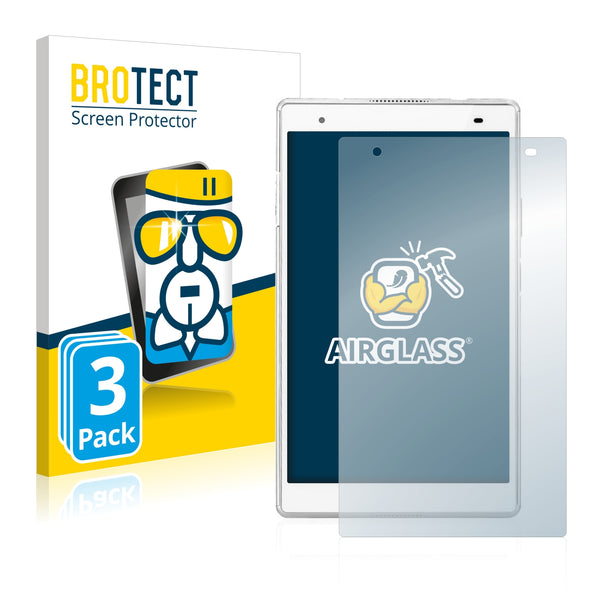3x BROTECT AirGlass Glass Screen Protector for Lenovo Tab 4 8 Plus