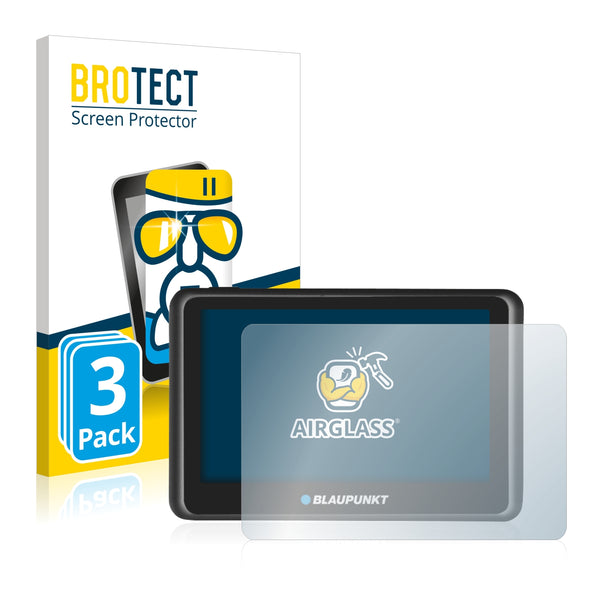 3x BROTECT AirGlass Glass Screen Protector for Blaupunkt TravelPilot 65 Active