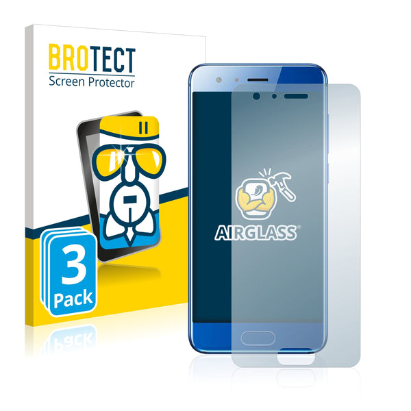 3x BROTECT AirGlass Glass Screen Protector for Honor 9