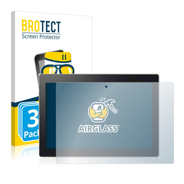 3x BROTECT AirGlass Glass Screen Protector for Lenovo Tab3 10 Plus
