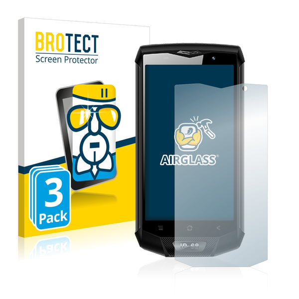 3x BROTECT AirGlass Glass Screen Protector for Blackview BV8000 Pro