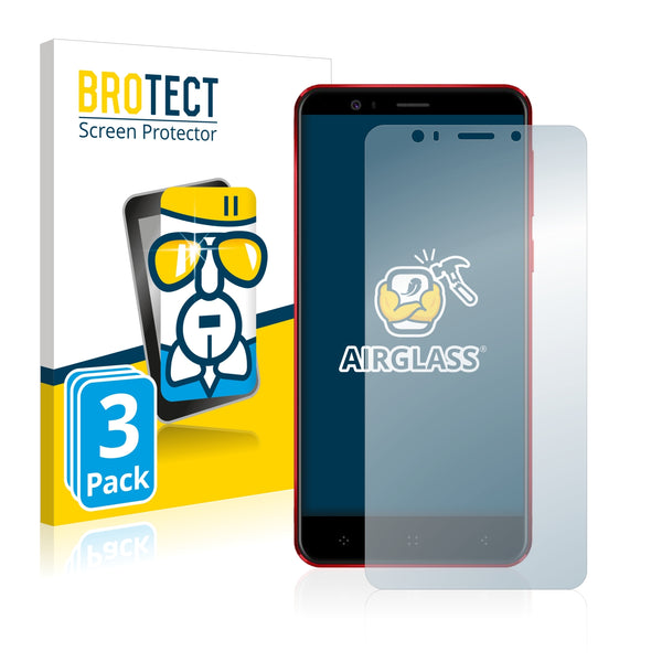 3x BROTECT AirGlass Glass Screen Protector for Elephone P8 Mini