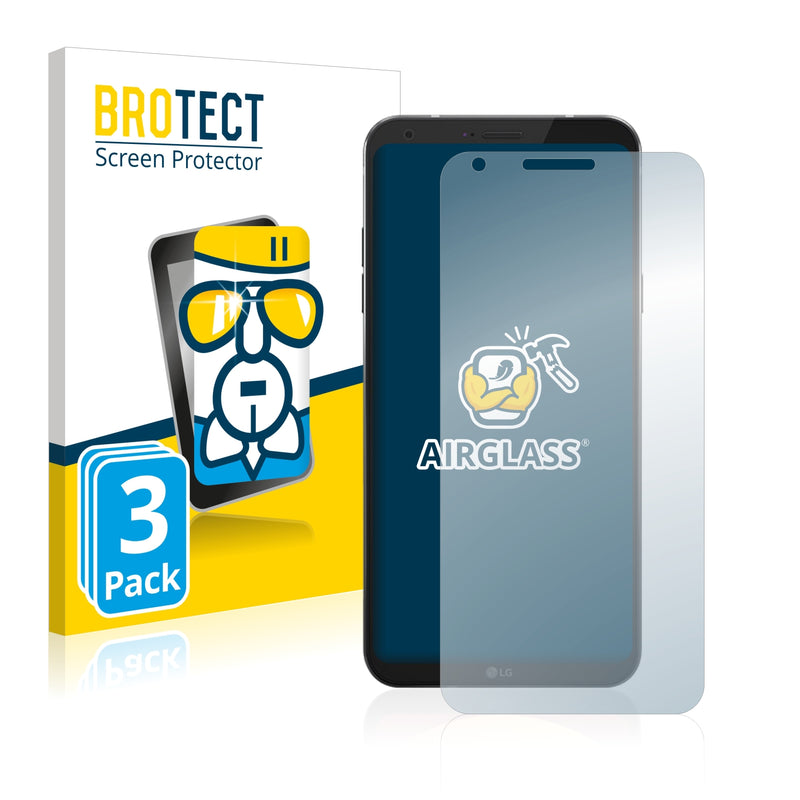 3x BROTECT AirGlass Glass Screen Protector for LG Q6