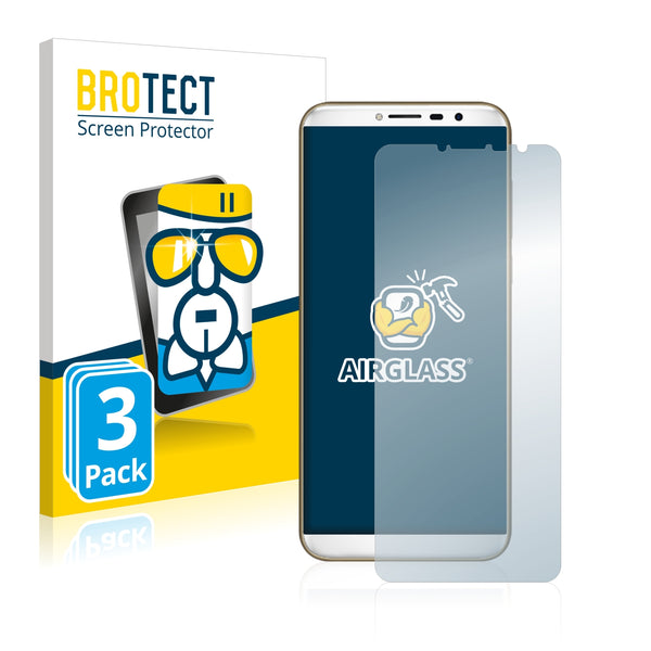 3x BROTECT AirGlass Glass Screen Protector for Cubot X18