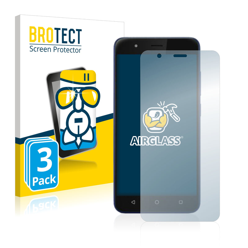 3x BROTECT AirGlass Glass Screen Protector for Gigaset GS270 plus