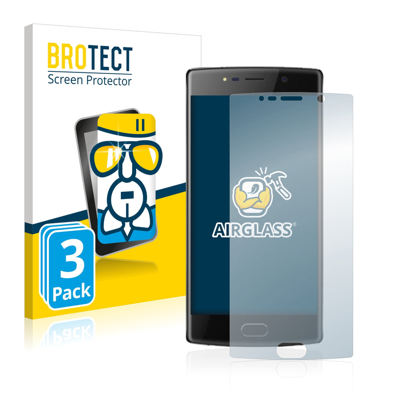 3x BROTECT AirGlass Glass Screen Protector for Doogee BL7000
