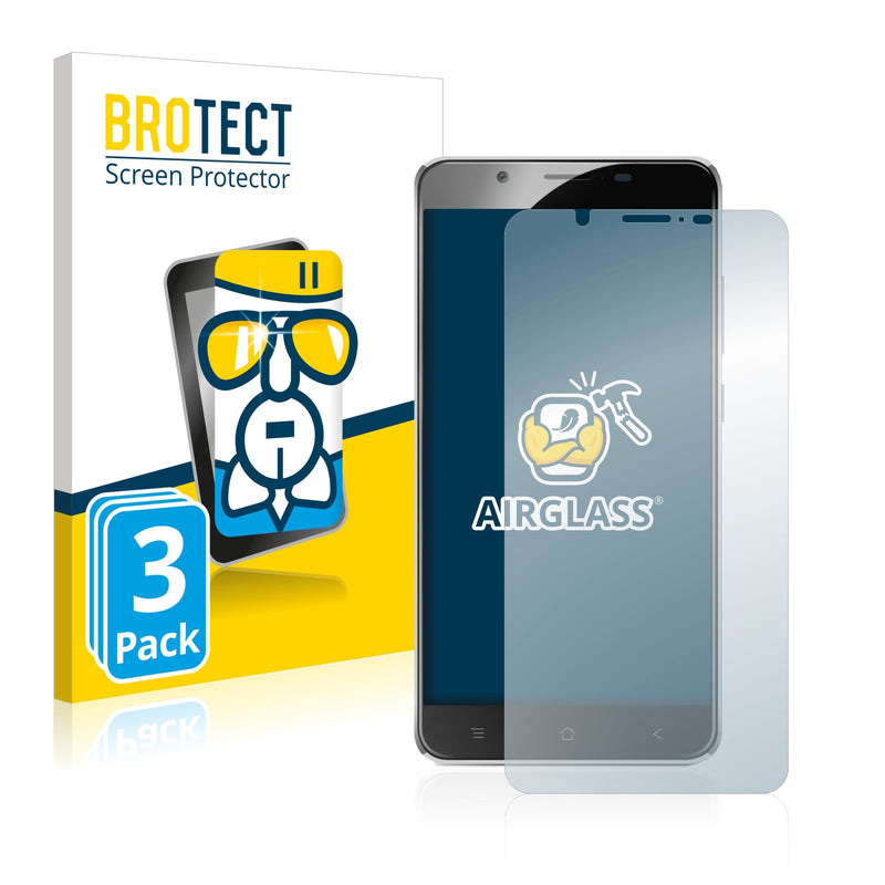3x BROTECT AirGlass Glass Screen Protector for Blackview P2