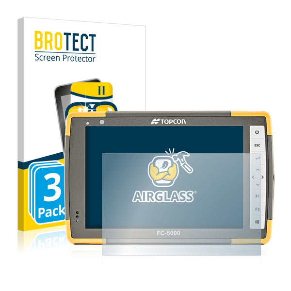 3x BROTECT AirGlass Glass Screen Protector for Topcon FC-5000
