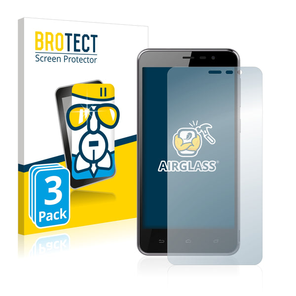 3x BROTECT AirGlass Glass Screen Protector for SFR Altice Startrail 9