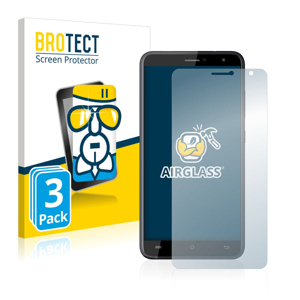 3x BROTECT AirGlass Glass Screen Protector for Cubot Hafury Umax