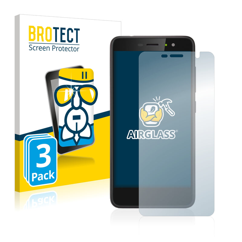 3x BROTECT AirGlass Glass Screen Protector for Gigaset GS170