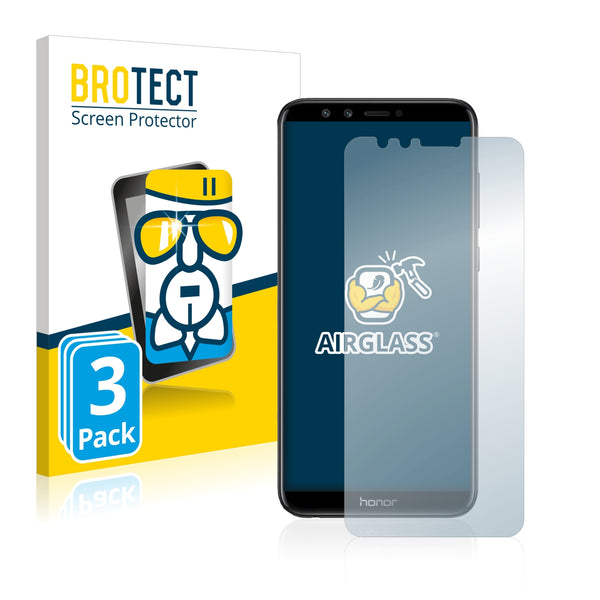 3x BROTECT AirGlass Glass Screen Protector for Honor 9 Lite