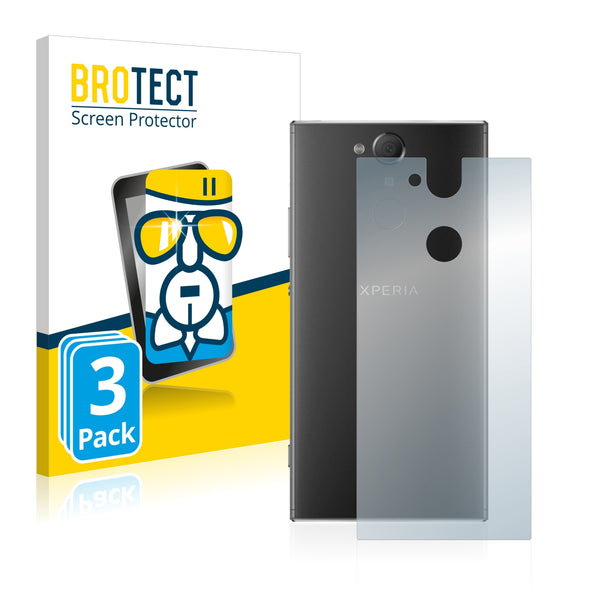 3x BROTECT AirGlass Glass Screen Protector for Sony Xperia XA2 (Back)