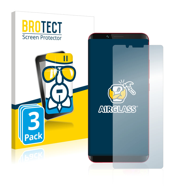 3x BROTECT AirGlass Glass Screen Protector for Umidigi S2 Lite