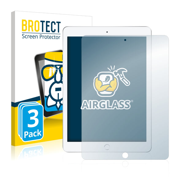 3x BROTECT AirGlass Glass Screen Protector for Apple iPad 9.7 2018 (6th. generation)