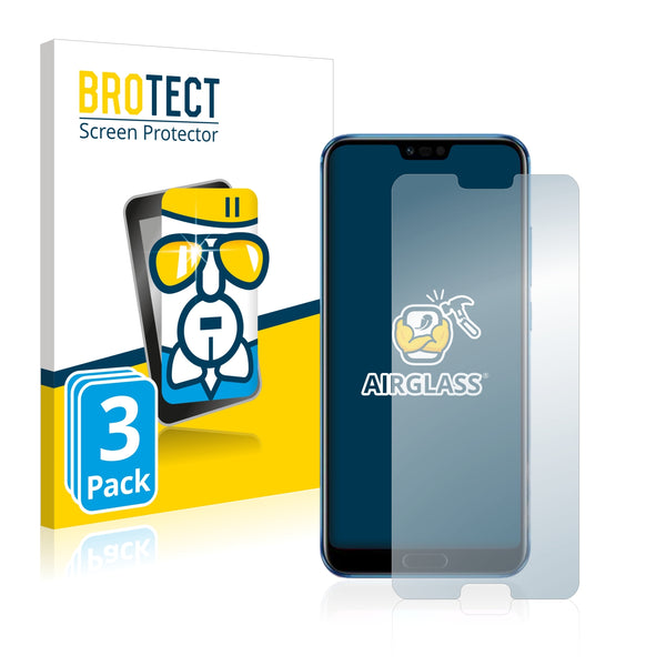 3x BROTECT AirGlass Glass Screen Protector for Honor 10